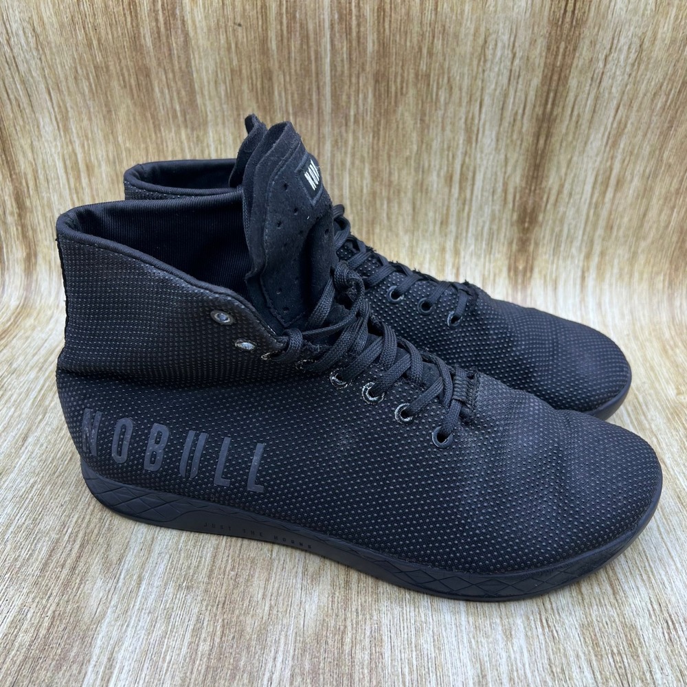 NOBULL SuperFabric High Top Trainer Men's Size 11.5 Black Cross Training Shoes